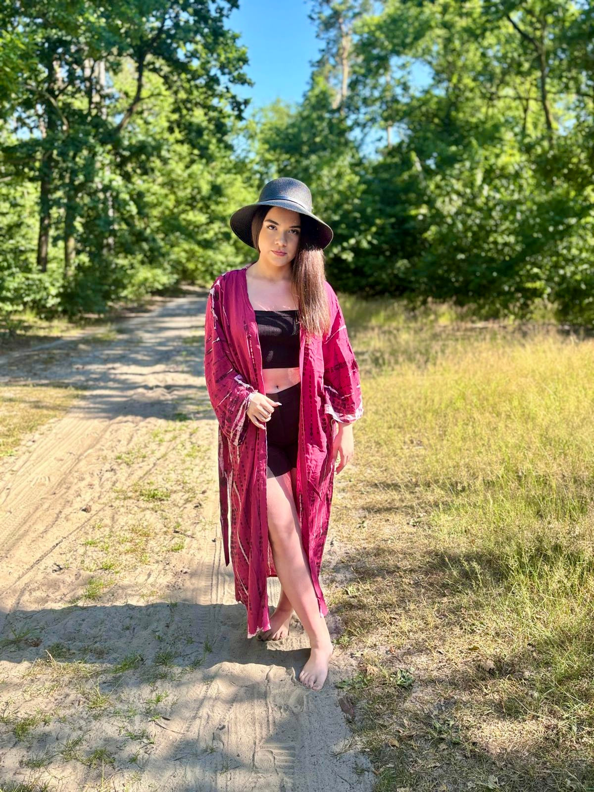 Fuchsia Flame Kimono