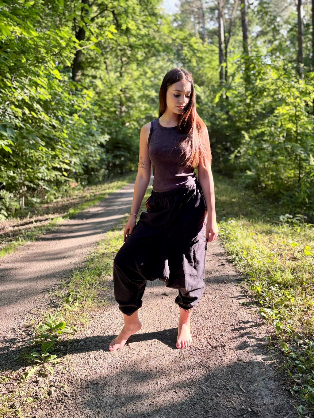 Deep Black Harem Pants
