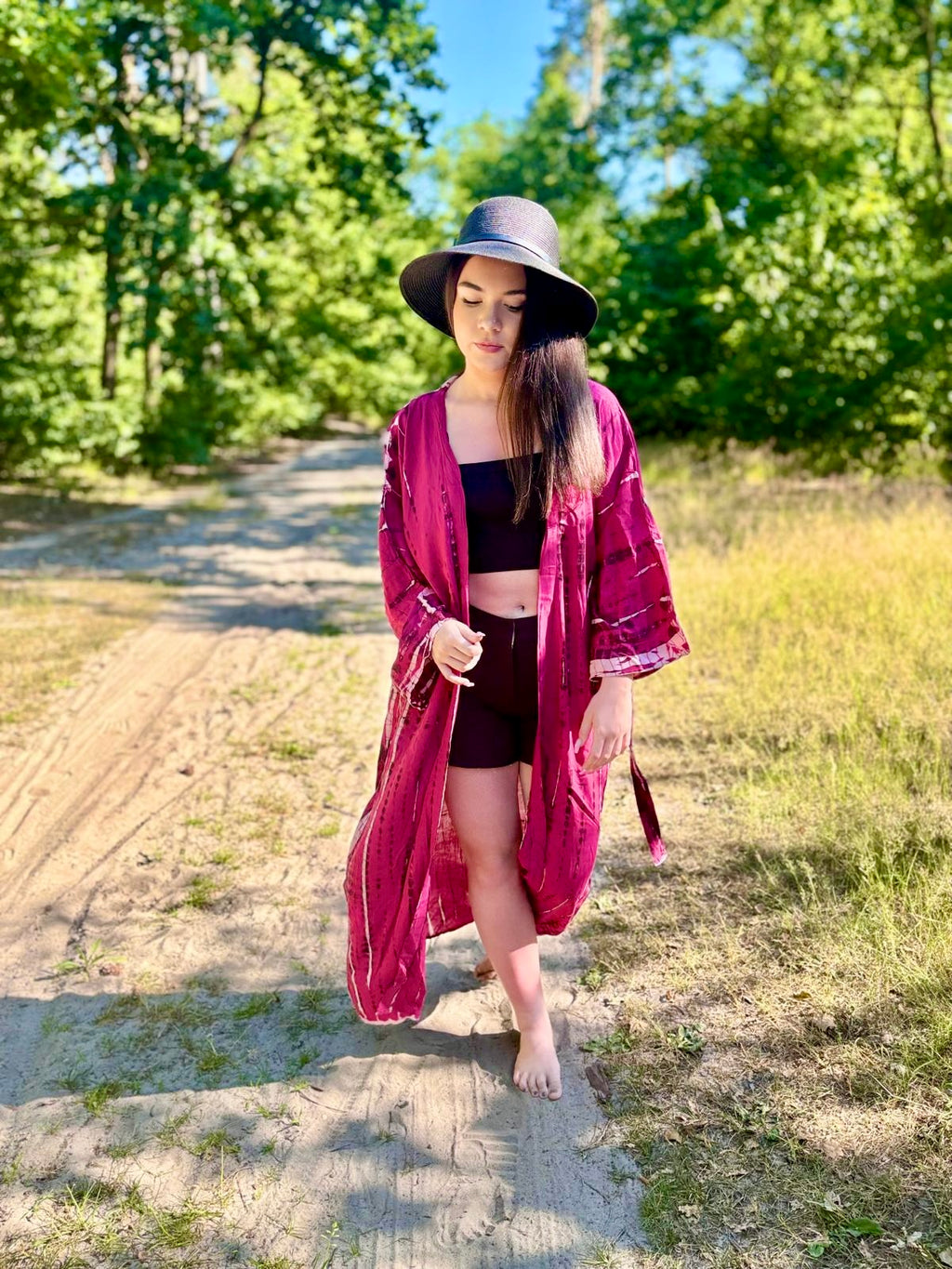 Fuchsia Flame Kimono