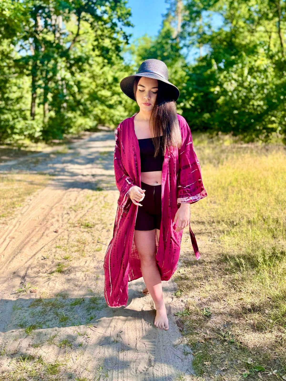 Fuchsia Flame Kimono
